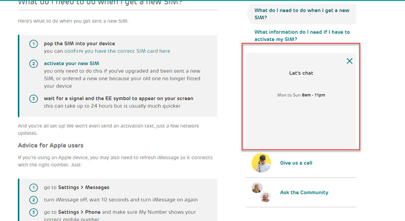 Solved How to live chat with EE team Page 4 The EE Community