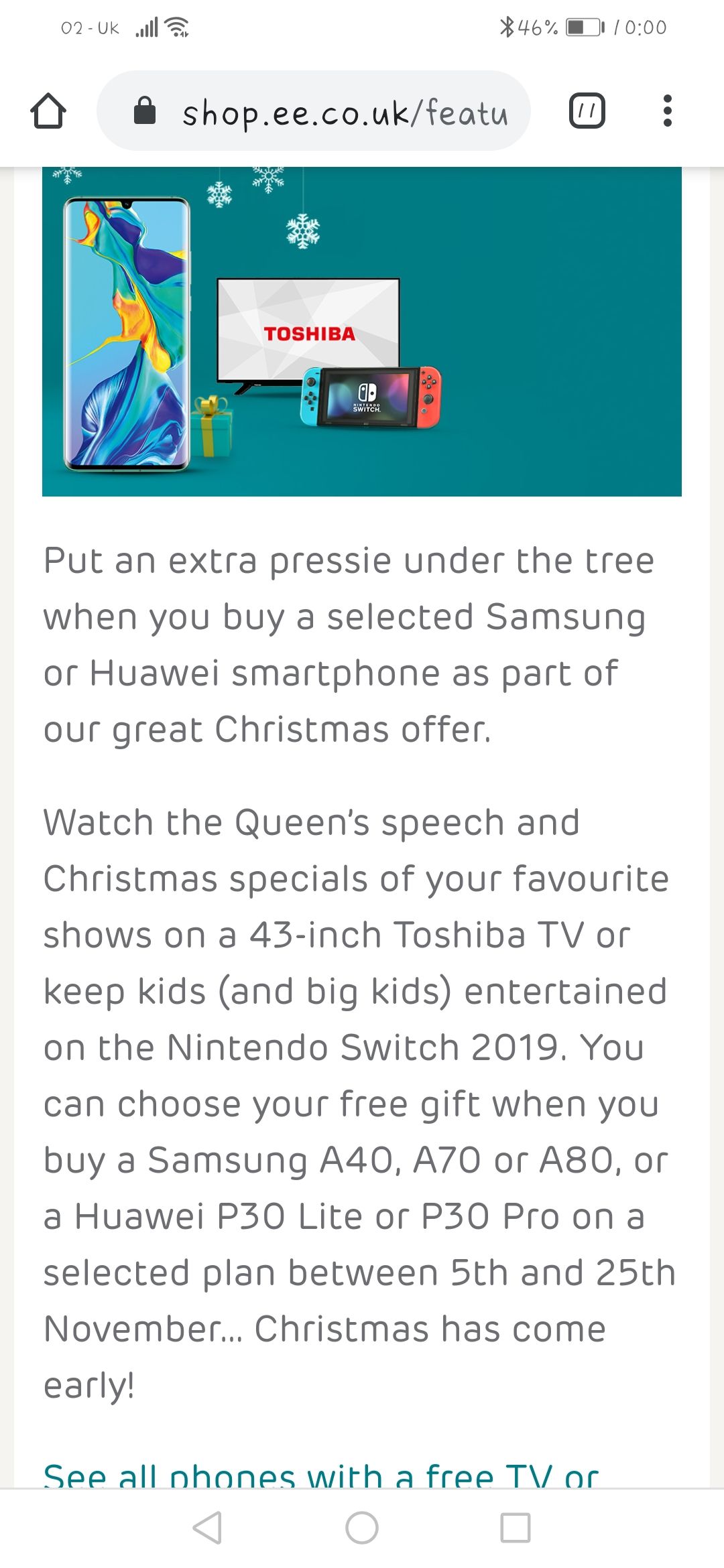 free nintendo switch with ee