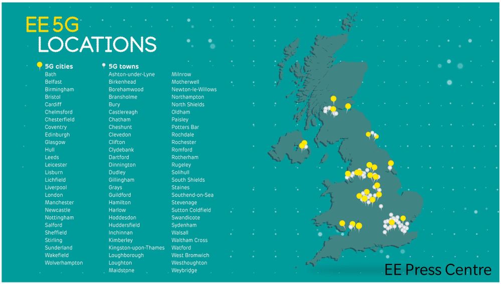 EE 5G Locations May 2020