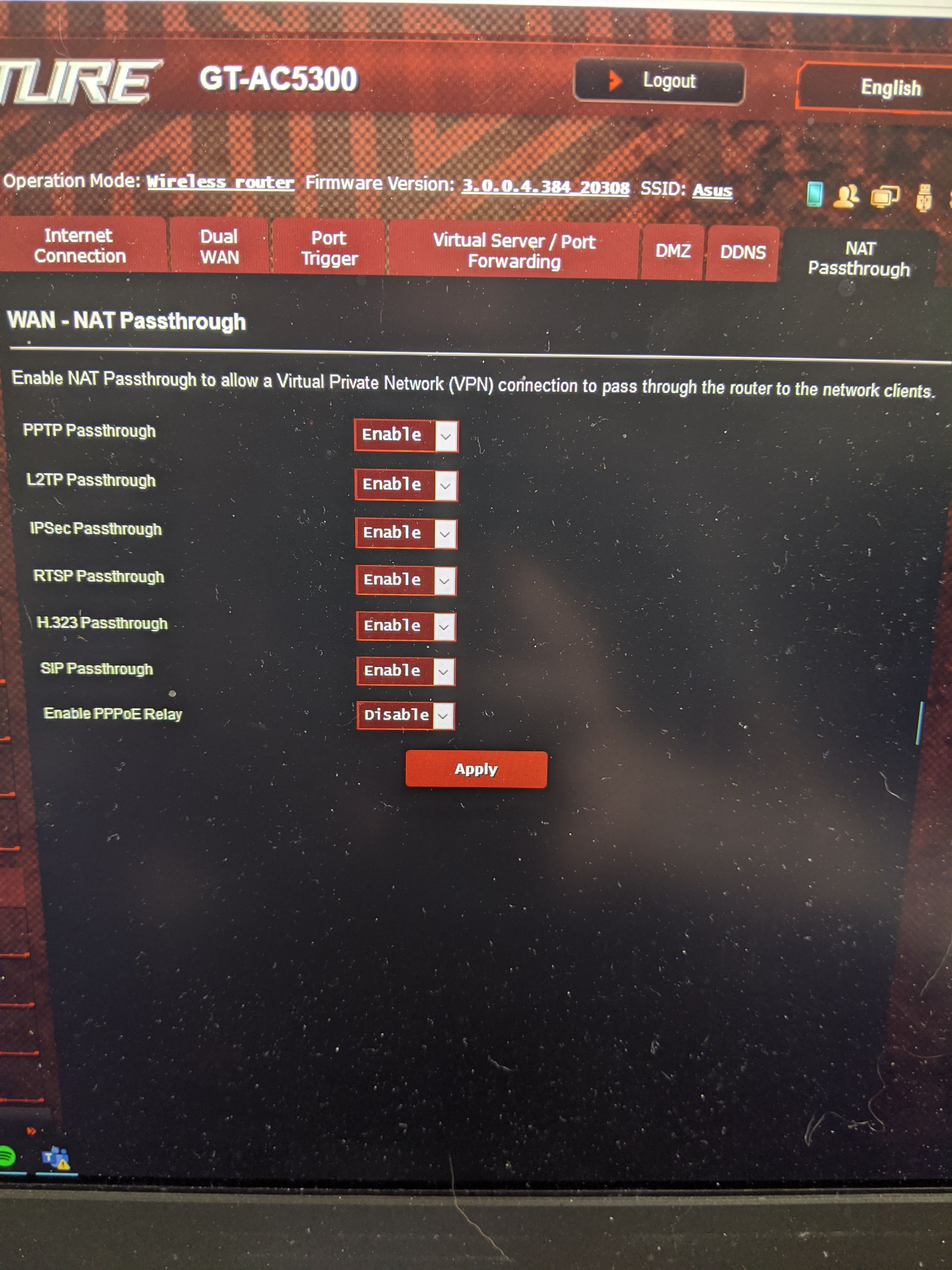 Connect ASUS GTAC5300 to EE router The EE Community