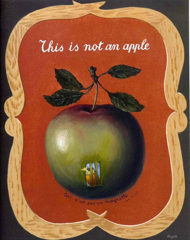 Magritte - This is not an apple
