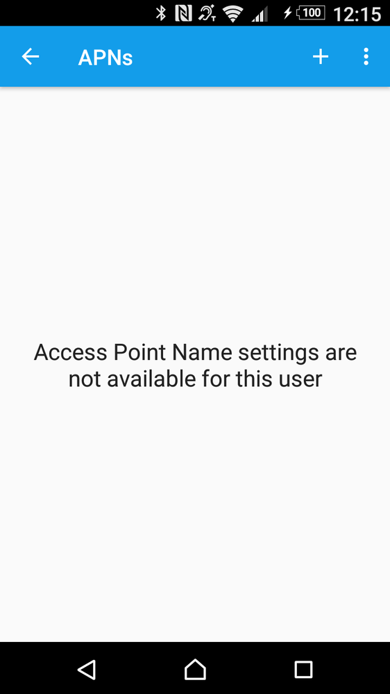 First APN screen