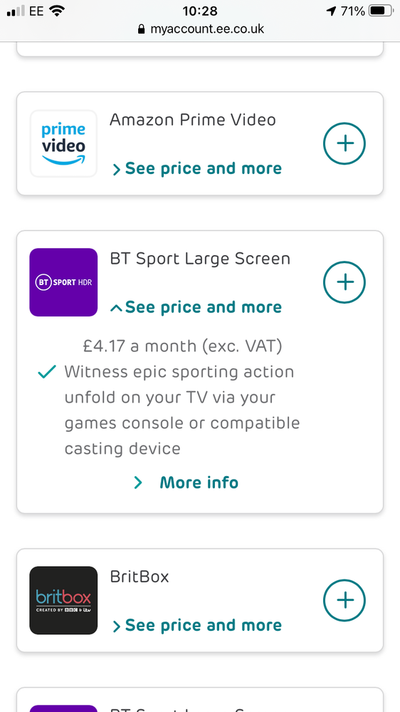 Bt sport through online amazon prime