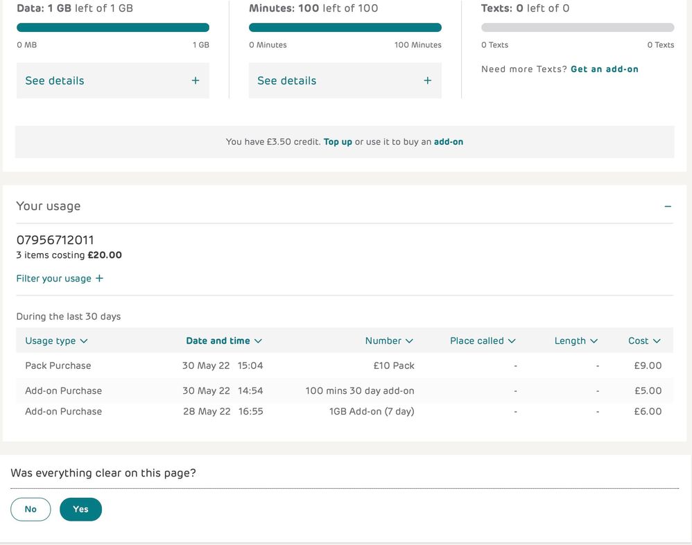 Here's the usage stuff