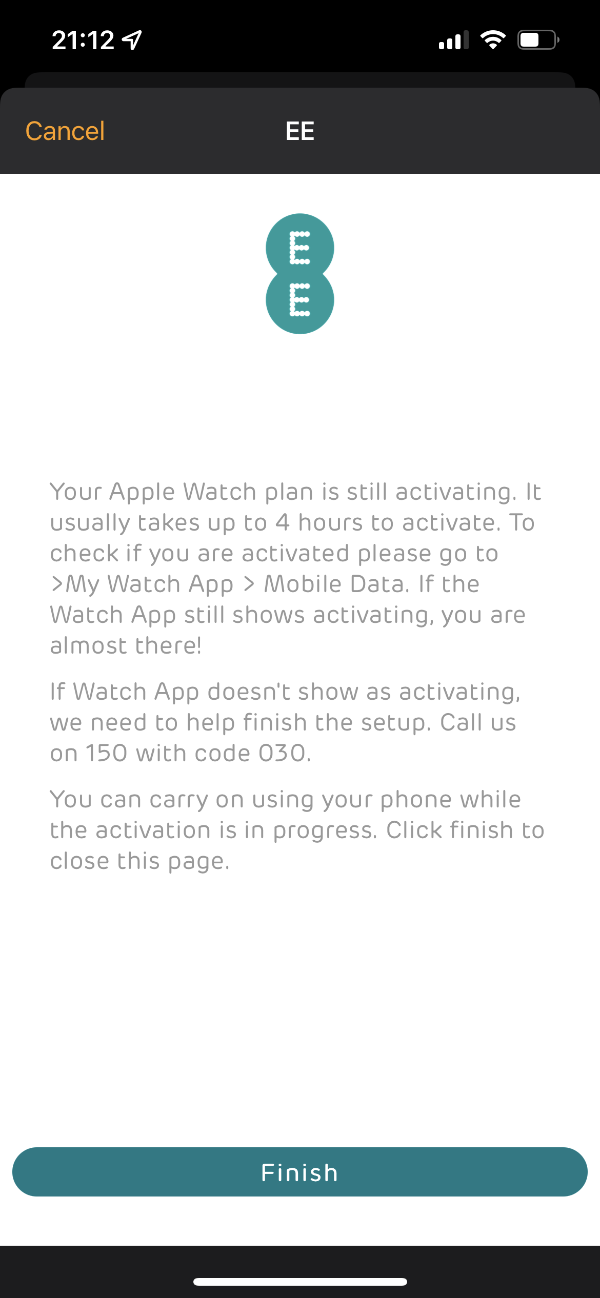 Mobile data for apple watch hot sale