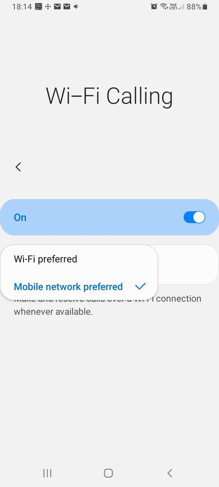 WiFi-calling options within "call settings" menu