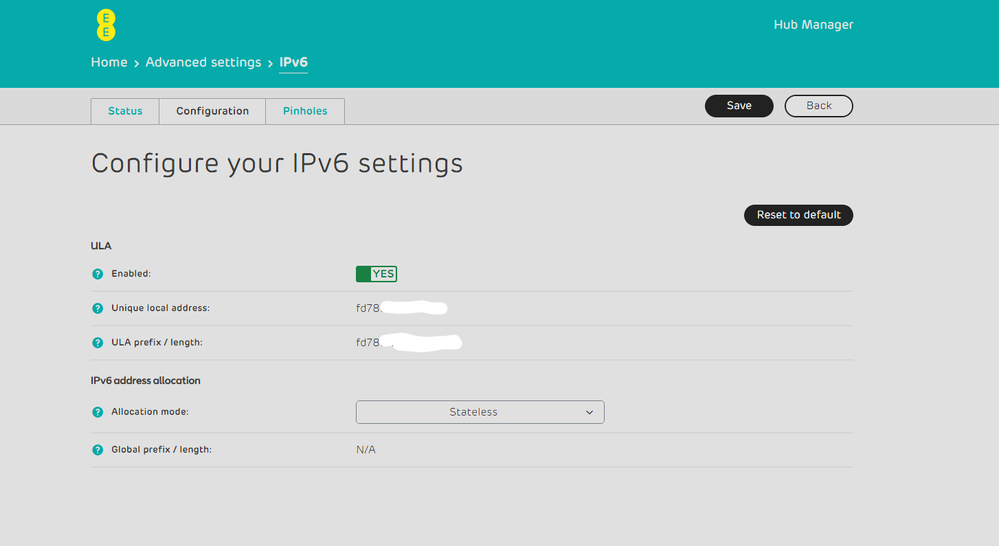 Configure your IPv6 settings