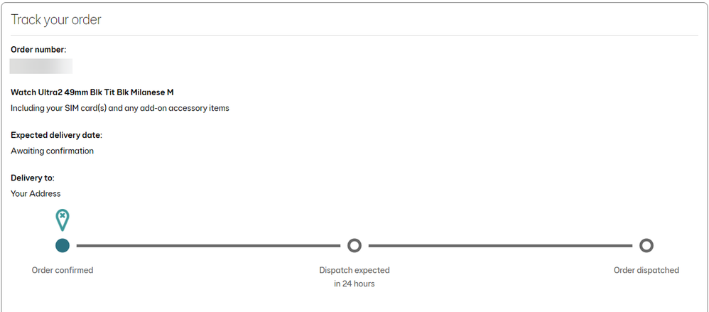 Order confirmed, no expected delivery date...