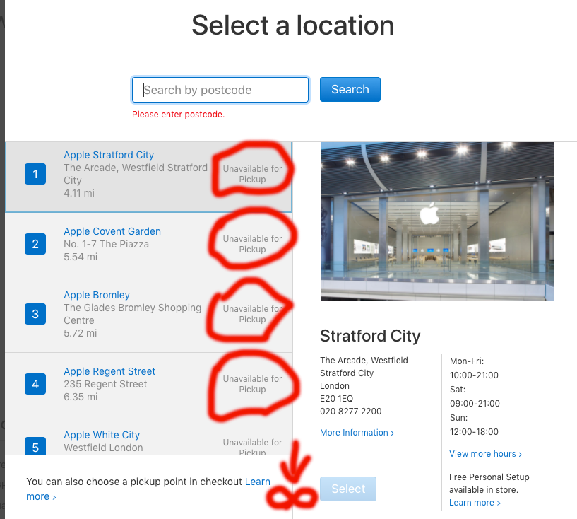 Unavailable for pickup