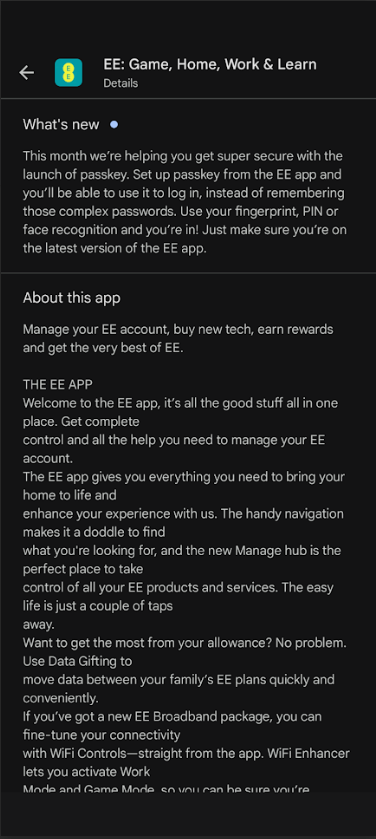 about this app- text description - text flow