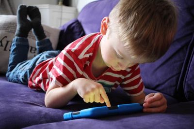 Donna WTRS 1.jpg Here's a picture of my son using the EE TV app on his tablet.