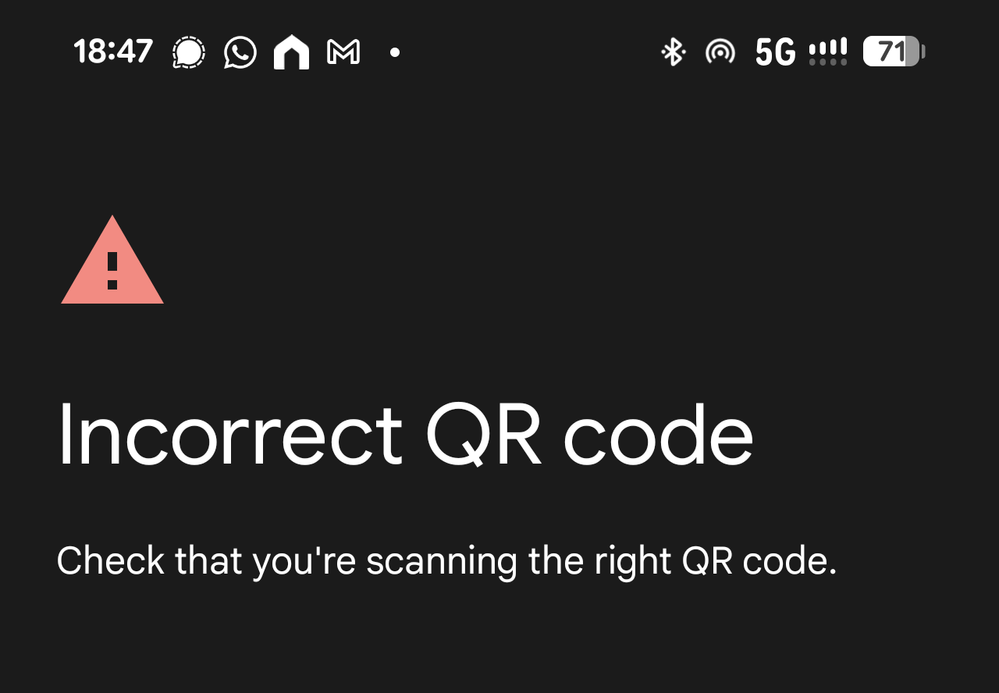add eSIM QR code scan not working