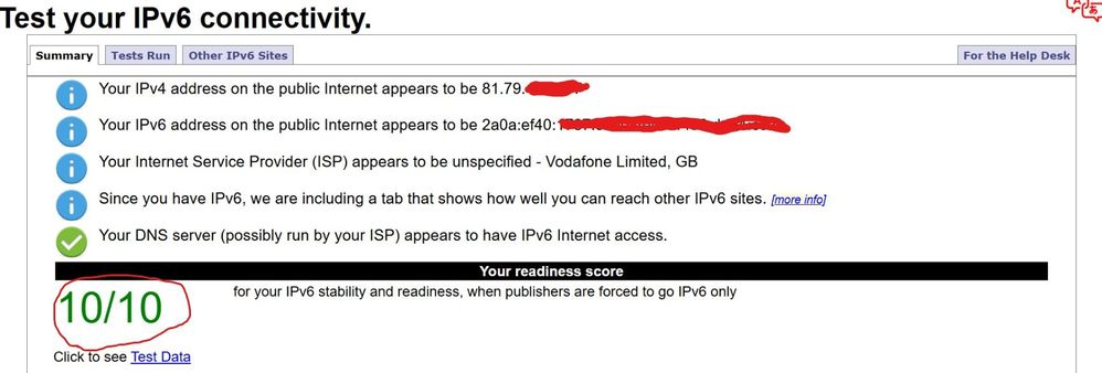 IpV6 when working correct.