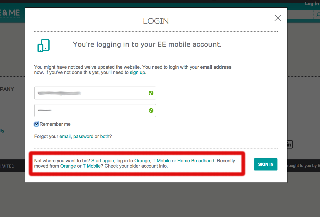 Re: Update: Registration issues for My Account - The EE ...